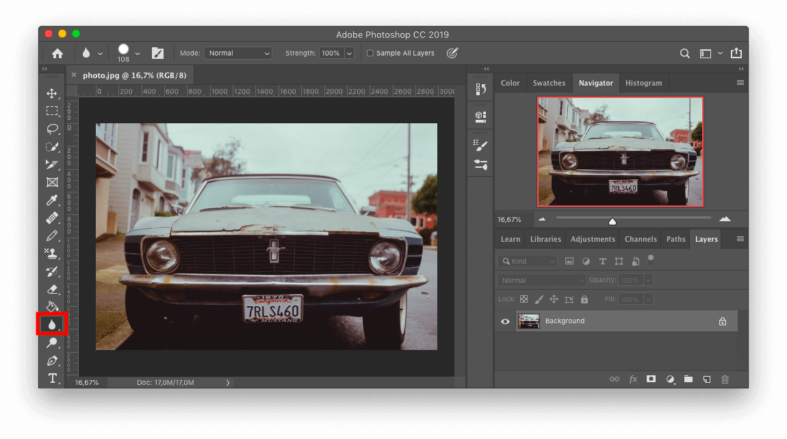 add blur in adobe photoshop mix