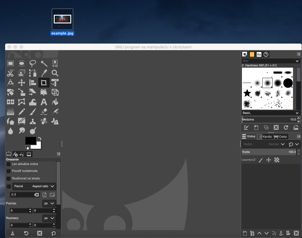 Gimp load image to blur